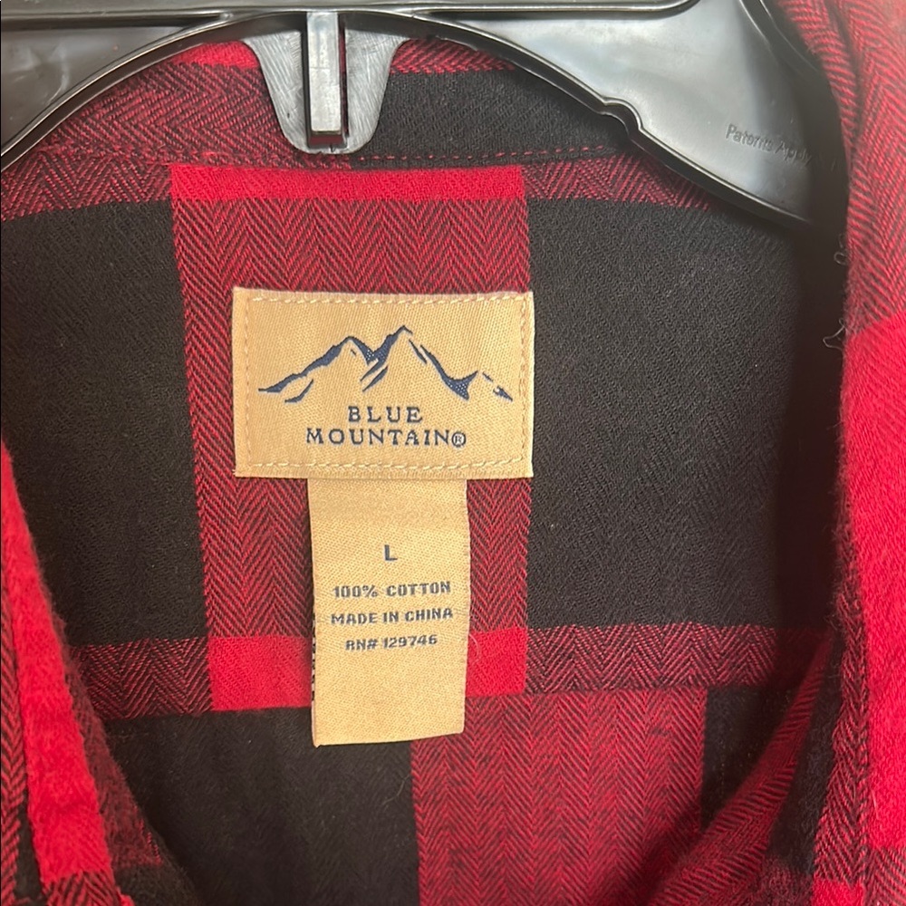 Blue Mountain Red and Black Plaid Shirt